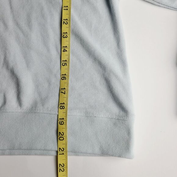 Calvin Klein Performance Cropped Sweatshirt Hoodie Sky Blue White Size Large - Picture 4 of 6